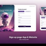 Sign up page for app website   Daily UI Challenge 001