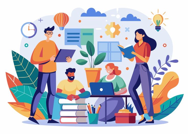 иллюстрация концепции творчества Мультфильм